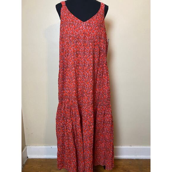 JOIE Bondi Cotton Tiered Maxi Dress in Tea Rose Size Large - Picture 2 of 6